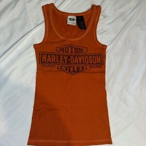 Harley-Davidson Burnt Orange Sleeveless Top